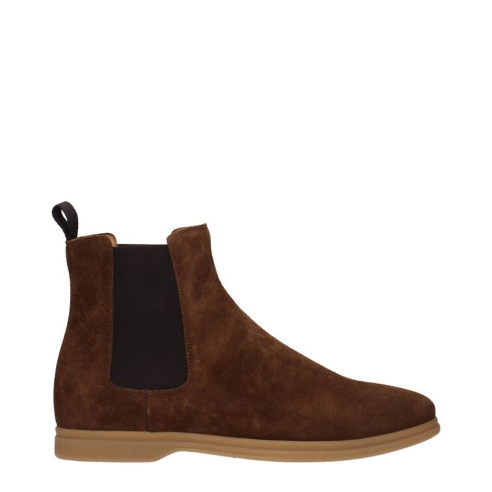 Eleventy Brown Leather Ankle Men's Boots
